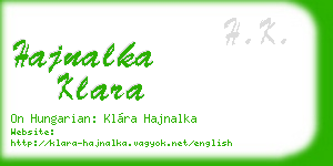 hajnalka klara business card