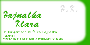 hajnalka klara business card